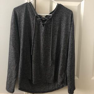 Drawstring V-Neck Shirt